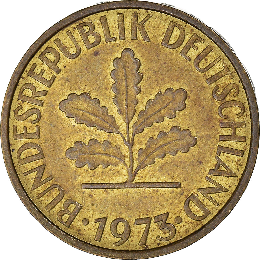 Moneda, Alemania, 5 Pfennig, 1973