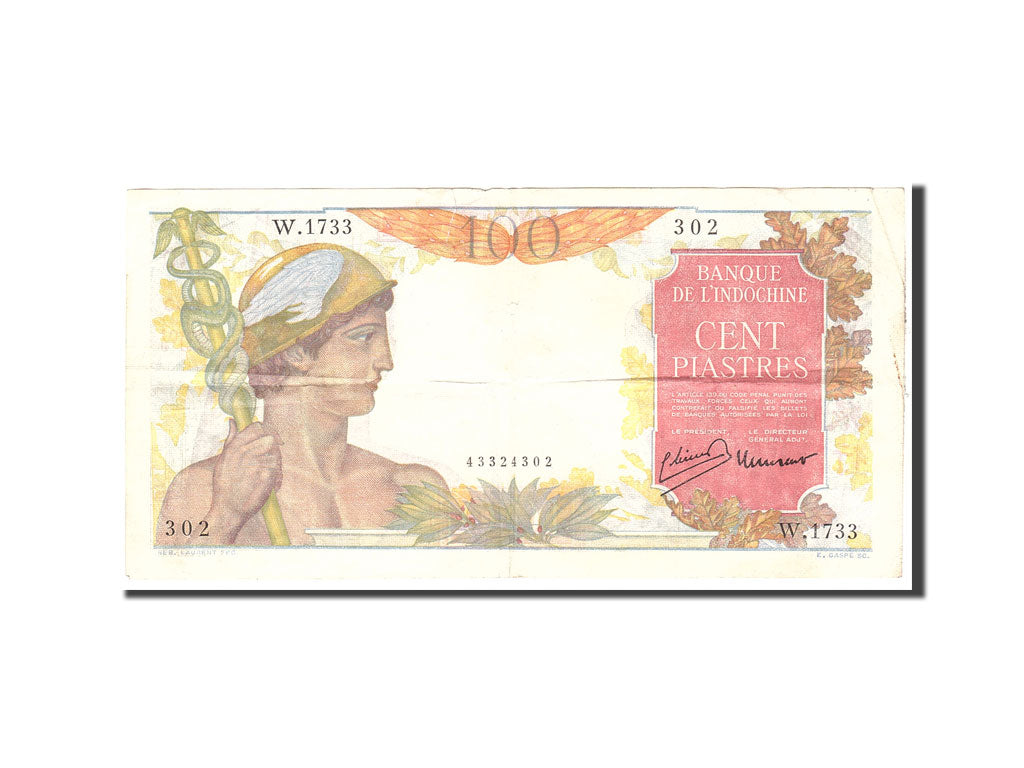 FRENCH INDO-CHINA, 100 Piastres, 1949, Undated, KM:82b, EF(40-45)