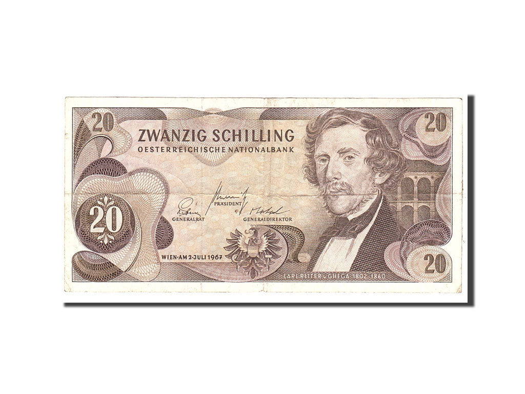 Austria, 20 Schilling, 1967, 1967-07-02, KM:142a, EF(40-45)