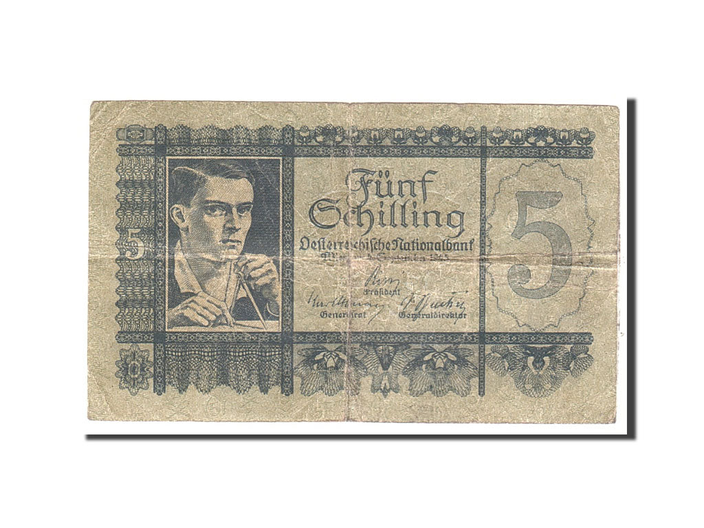 Austria, 5 Schilling, 1945, 1945-09-04, KM:121, VF(20-25)