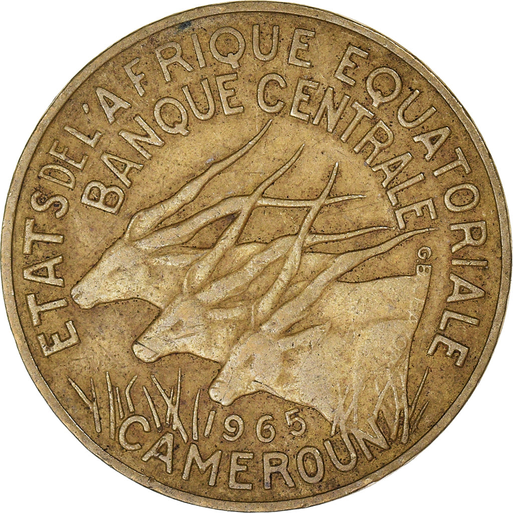 Monnaie, États de l'Afrique équatoriale, 10 Francs, 1965