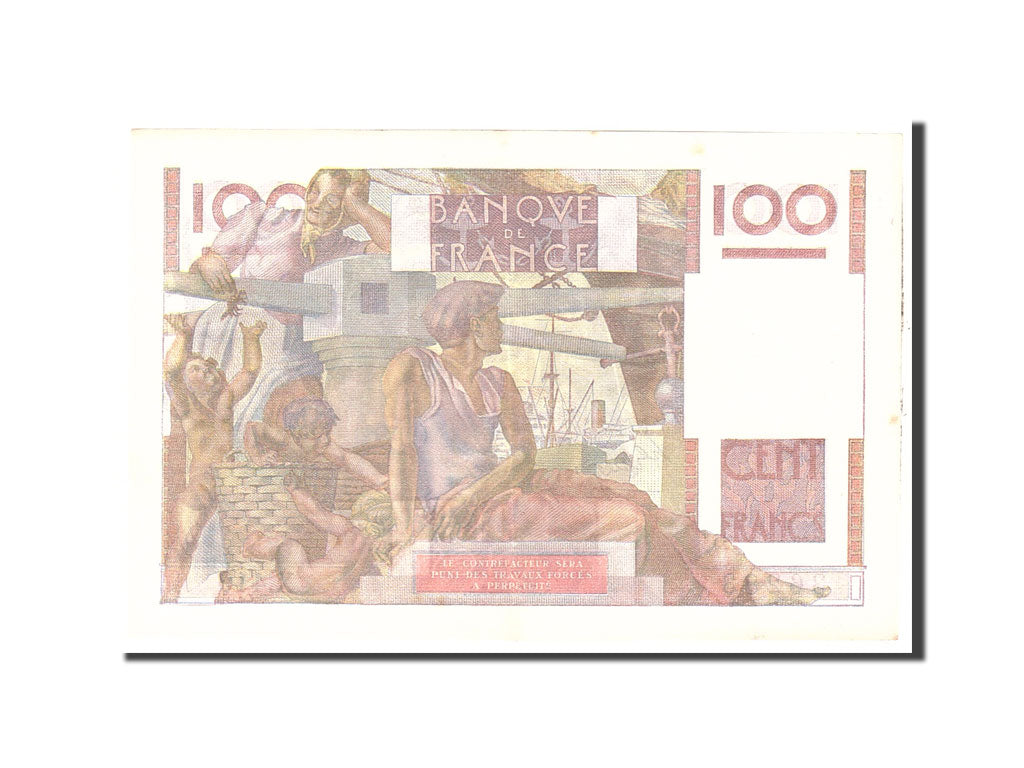 France, 100 Francs, 1952, KM:128d, 1952-02-15, AU(50-53), Fayette:28.31