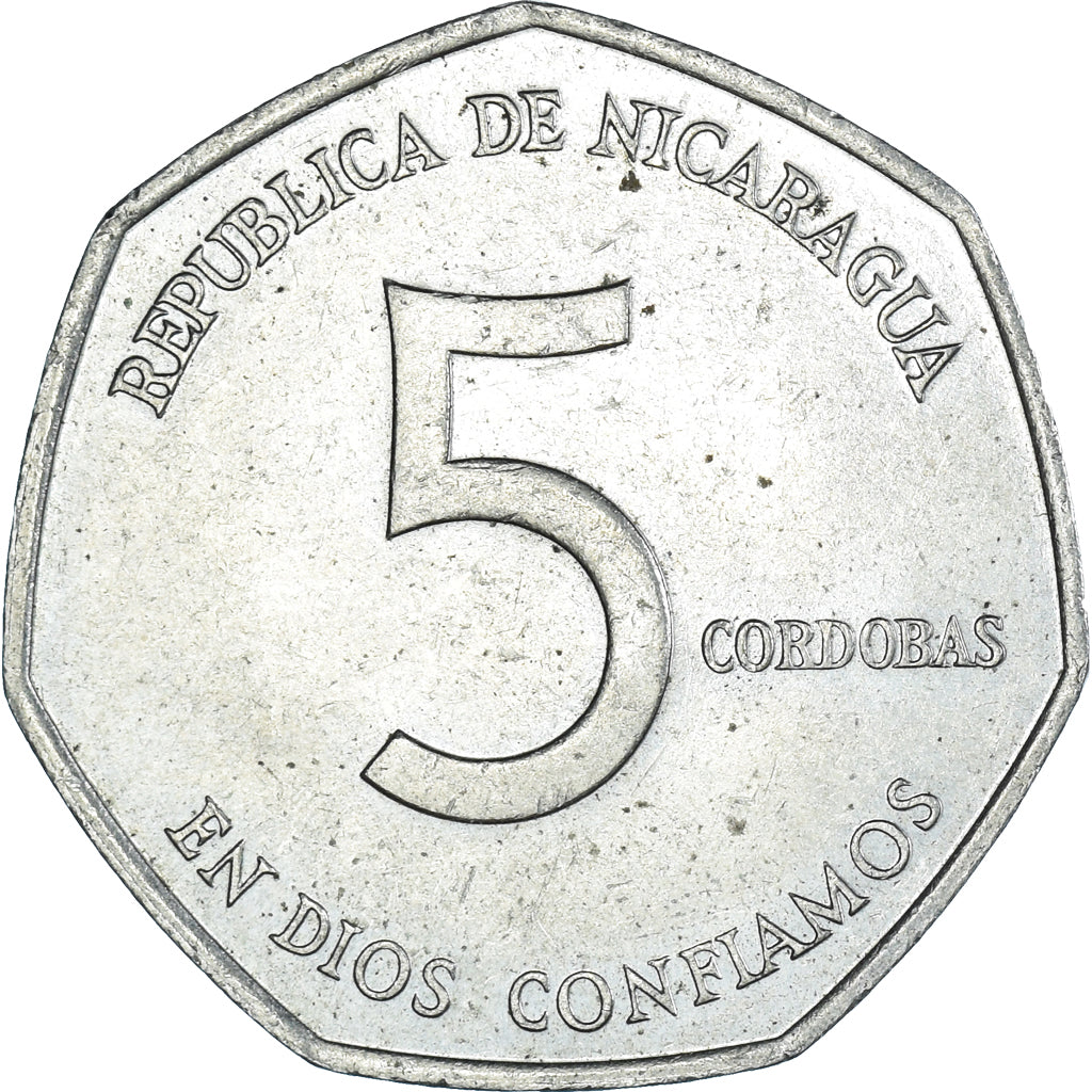 Moneda, Nicaragua, 5 Cordobas, 1980