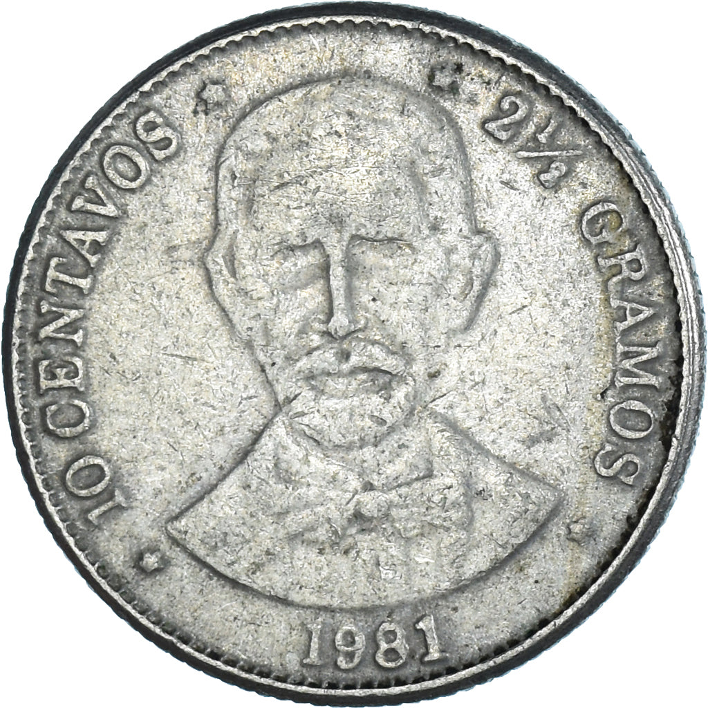 Moneda, República Dominicana, 10 Centavos, 1981