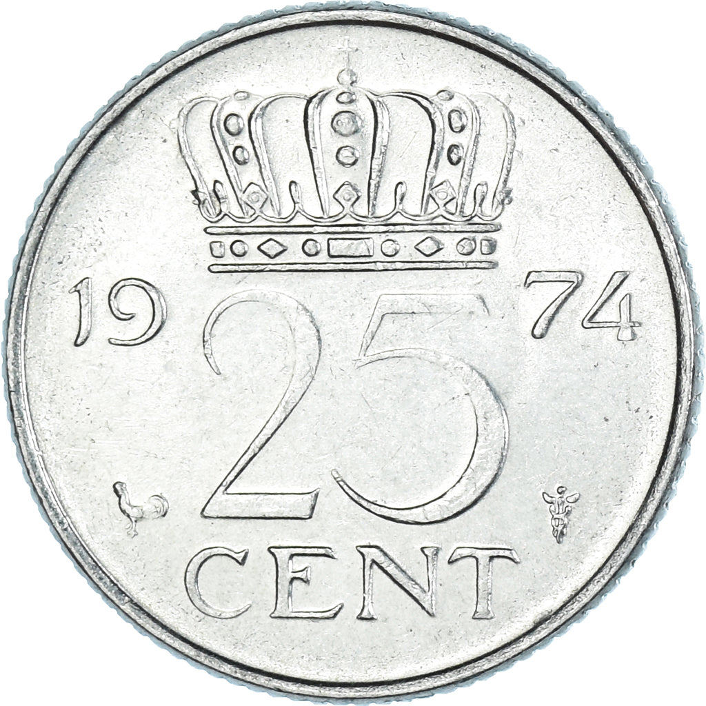 Moneta, Paesi Bassi, 25 Cents, 1974