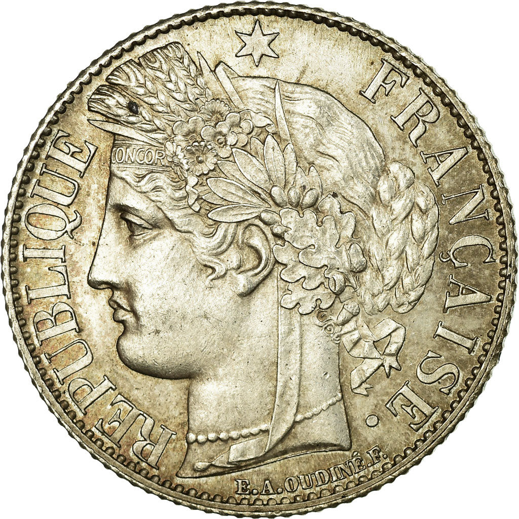 France, 1 Franc, Cérès, 1894, Paris, Argent, SUP+, Gadoury:465a