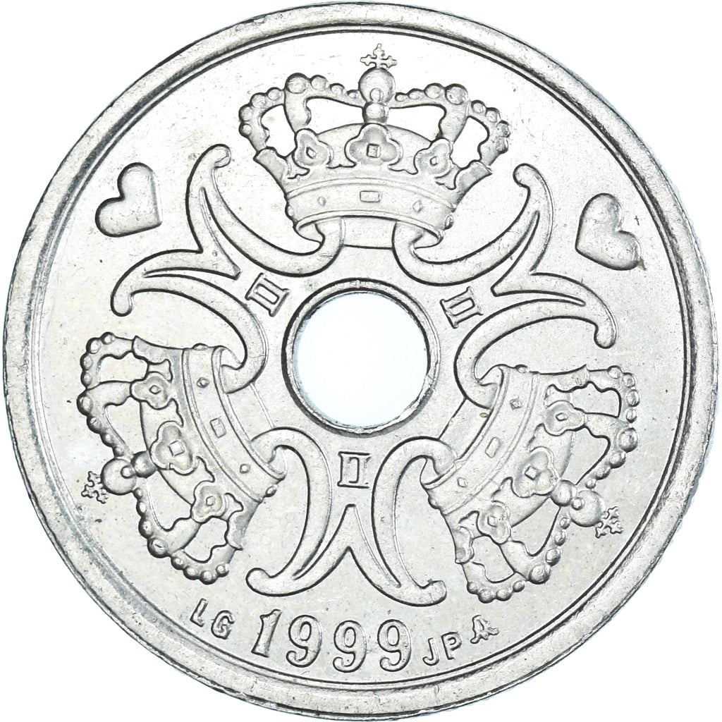 Moneta, Danimarca, 2 Kroner, 1999