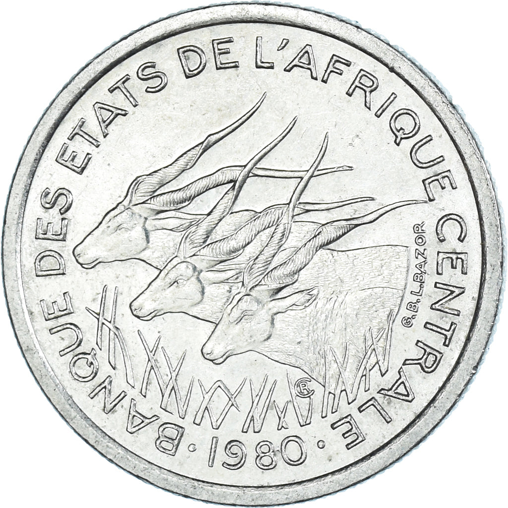 Moneda, Estados del África central, 50 Francs, 1980