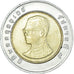 Moneda, Tailandia, 10 Baht, 2008
