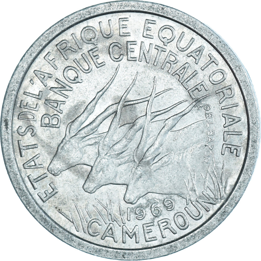 Monnaie, États de l'Afrique équatoriale, Franc, 1969