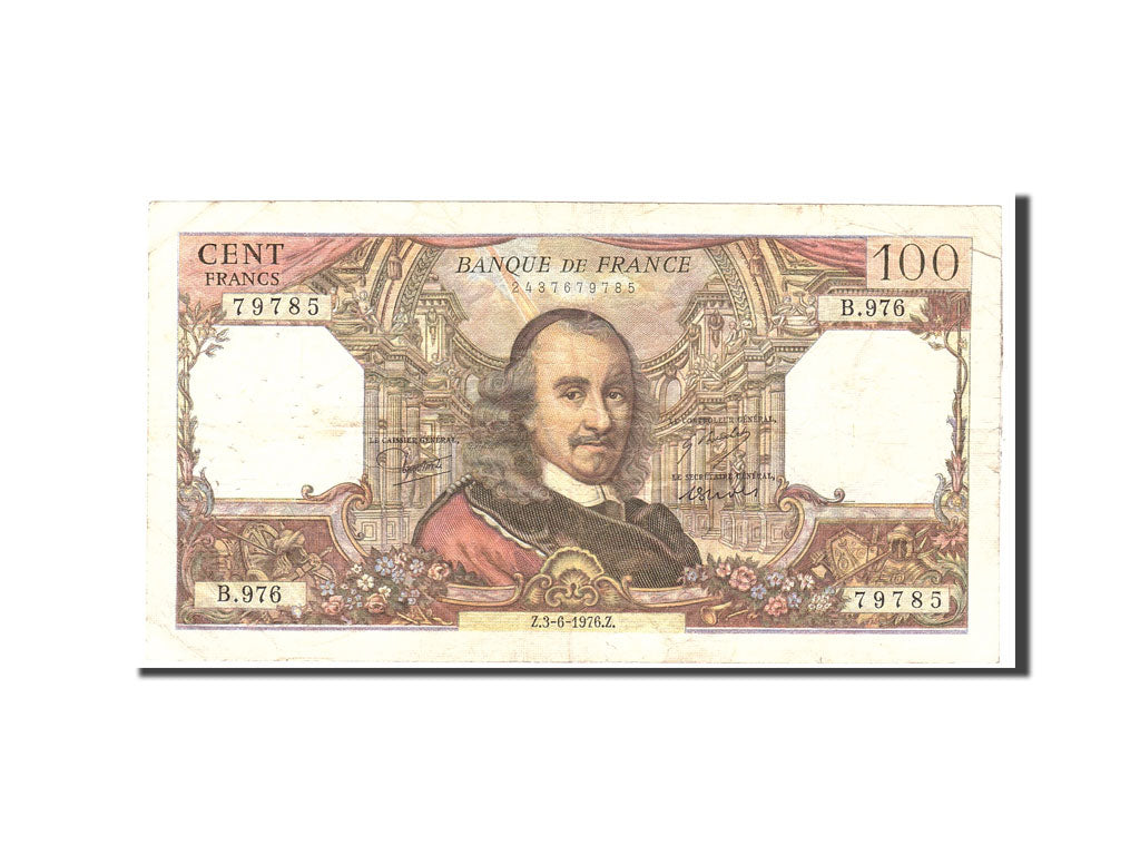 France, 100 Francs, 1976, KM:149f, 1976-06-03, VF(20-25), Fayette:65.53