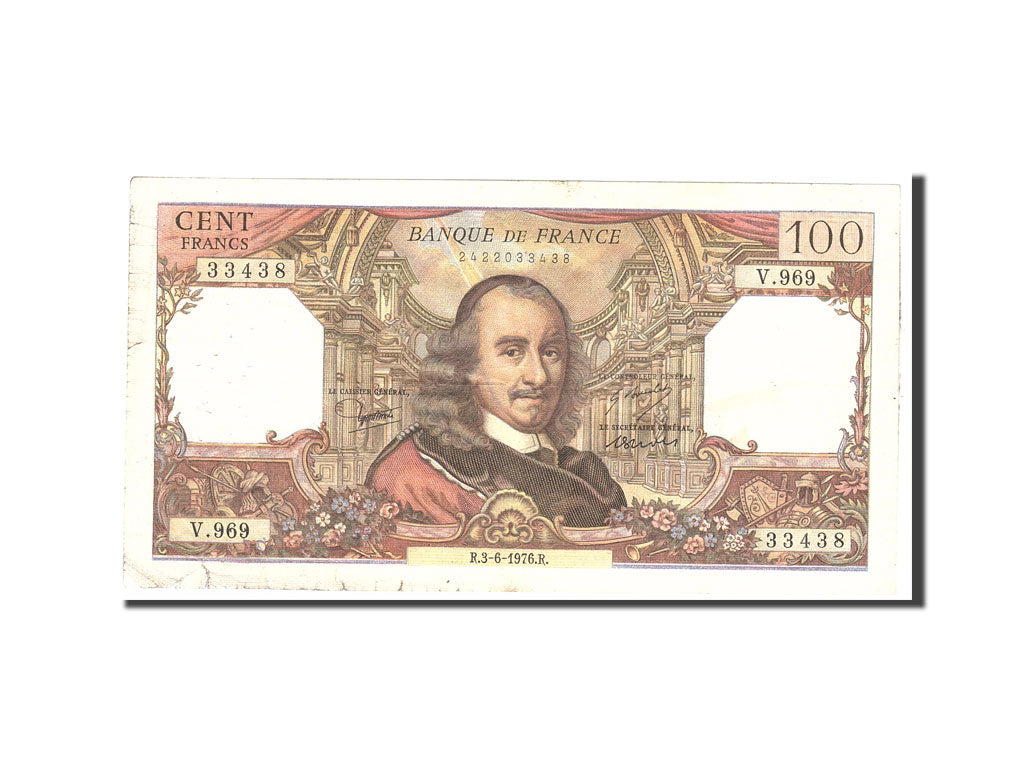 Biljet, Frankrijk, 100 Francs, 1976, 1976-06-03, TB, Fayette:65.53, KM:149f