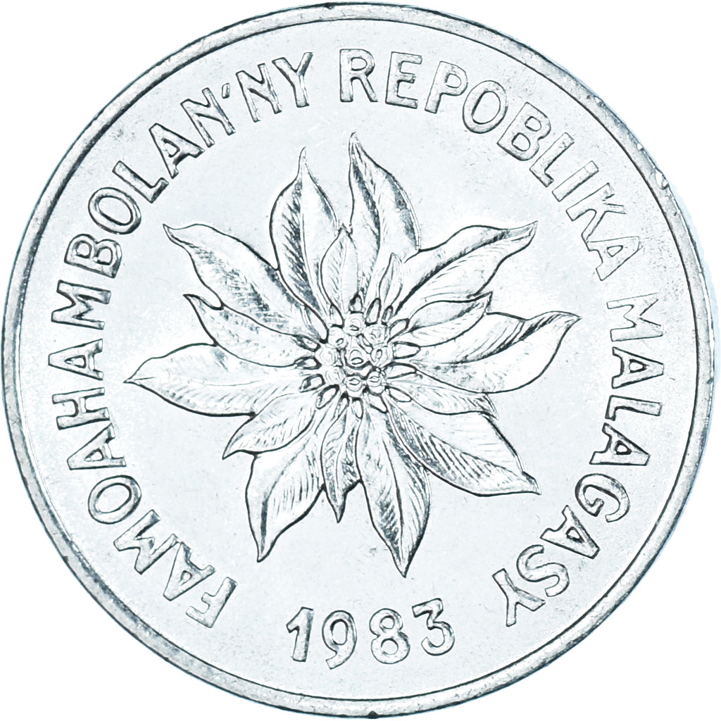 Moneta, Madagascar, 2 Francs, 1983