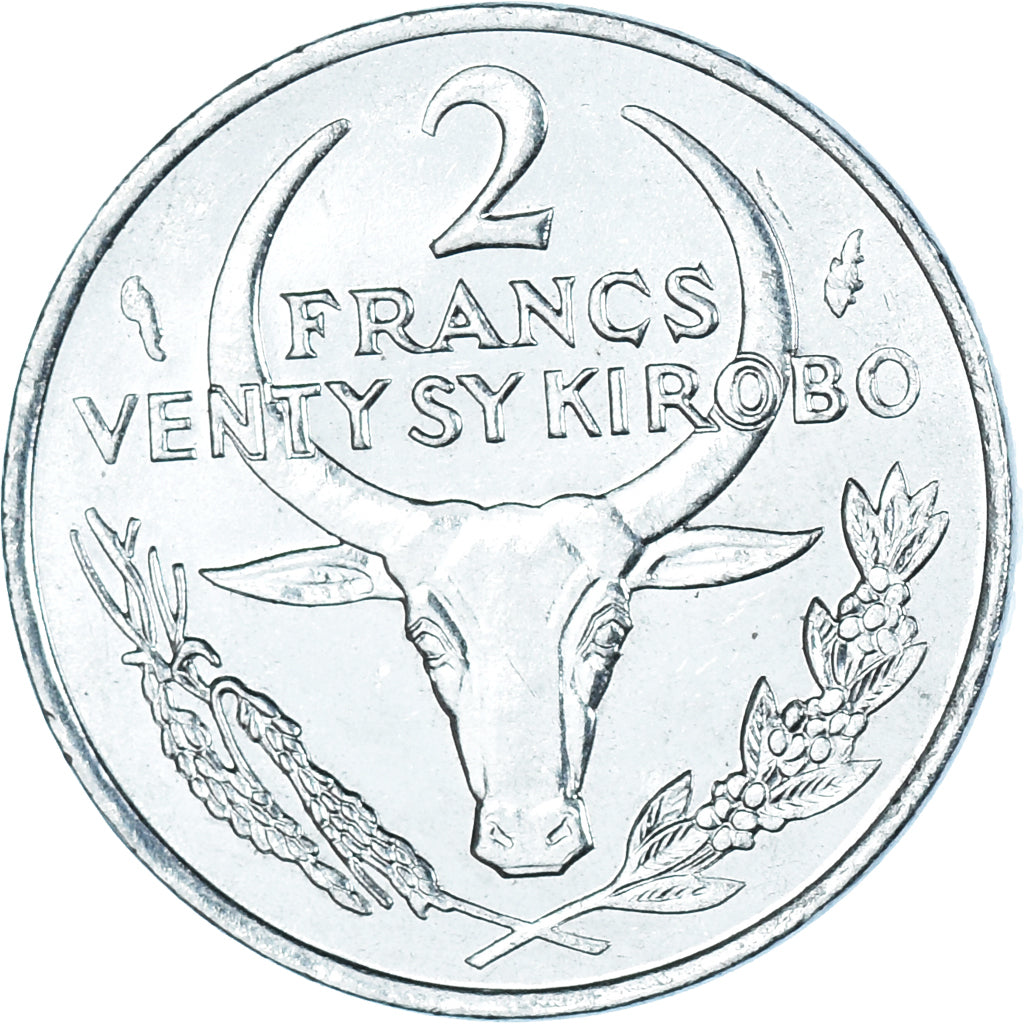 Moneta, Madagascar, 2 Francs, 1983