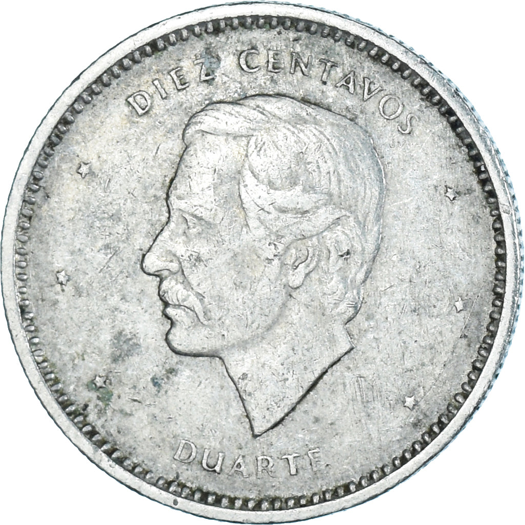 Moeda, República Dominicana, 10 Centavos, 1987