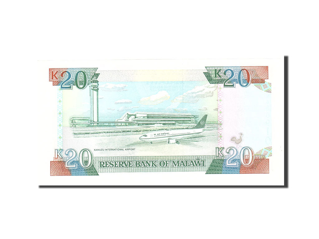 Banknote, Malawi, 20 Kwacha, 1993, 1993-07-01, KM:27, UNC(65-70)