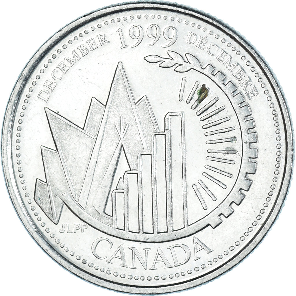 Moneta, Canada, 25 Cents, 1999
