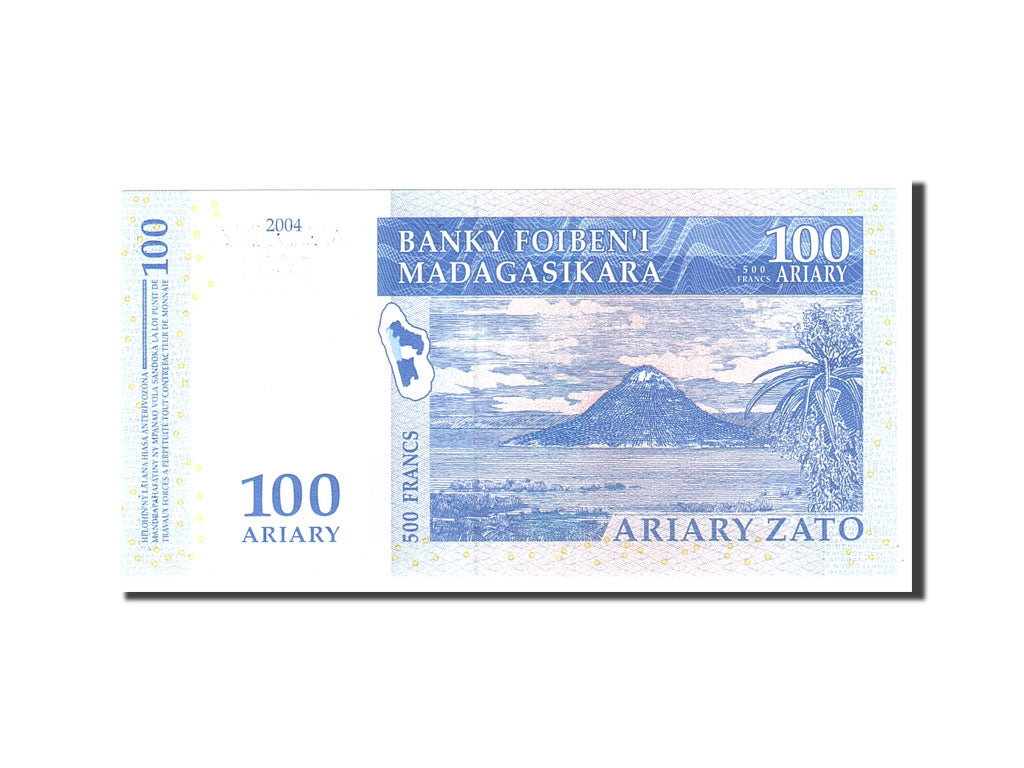 Banknote, Madagascar, 100 Ariary, 2004, Undated, KM:86a, UNC(65-70)