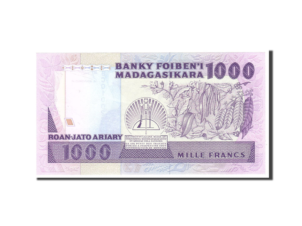 Madagascar, 1000 Francs = 200 Ariary, 1988, Undated, KM:72a, UNC(63)