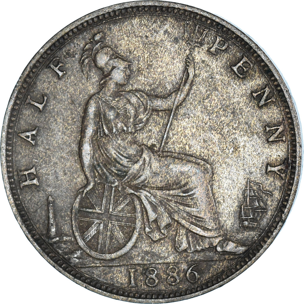 Monnaie, Grande-Bretagne, 1/2 Penny, 1886