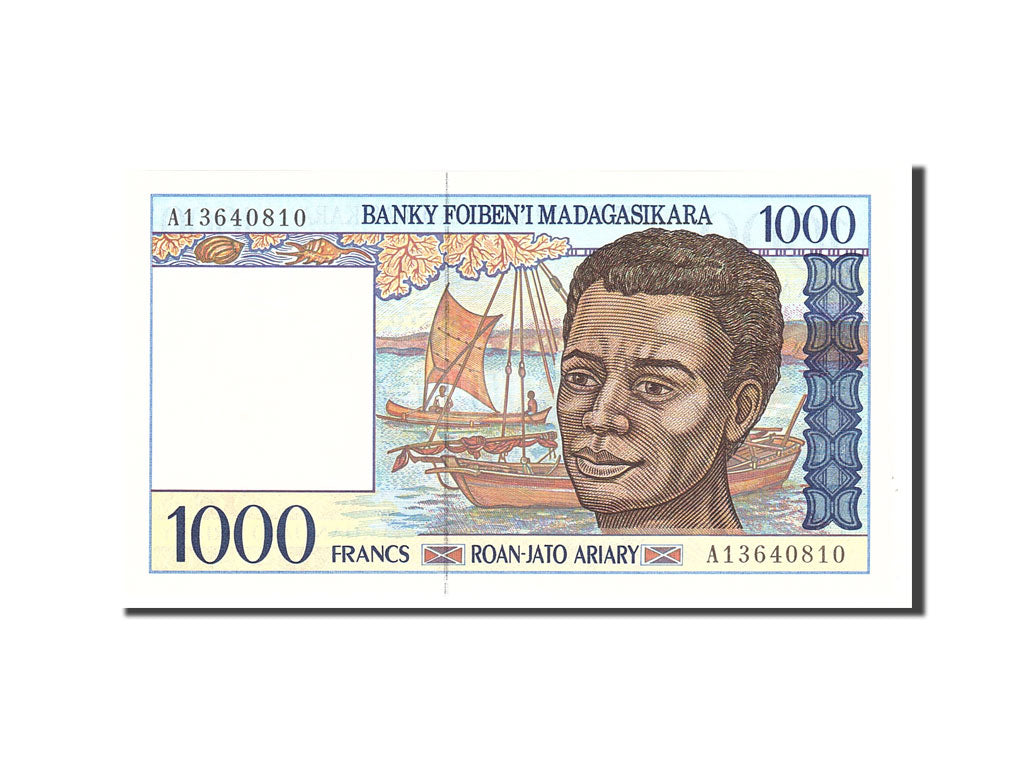 Madagascar, 1000 Francs = 200 Ariary, 1994, Undated, KM:76a, UNC(65-70)