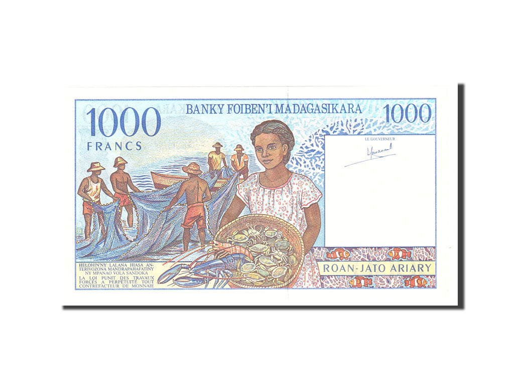 Madagascar, 1000 Francs = 200 Ariary, 1994, Undated, KM:76a, UNC(65-70)