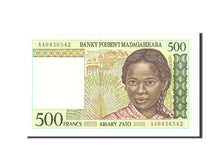 Banknote, Madagascar, 500 Francs = 100 Ariary, 1994, Undated, KM:75a, UNC(65-70)