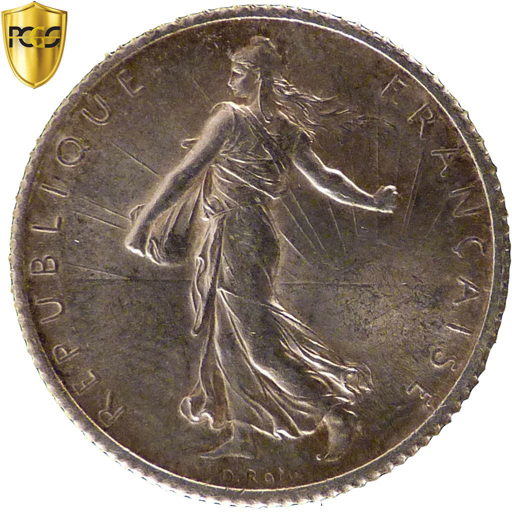 Coin, France, Semeuse, Franc, 1902, Paris, PCGS, MS63, MS(63), Silver, KM:844.1