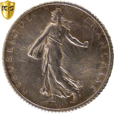 Coin, France, Semeuse, Franc, 1902, Paris, PCGS, MS63, MS(63), Silver, KM:844.1