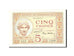 Billet, Madagascar, 5 Francs, 1937, Undated, KM:35, SPL