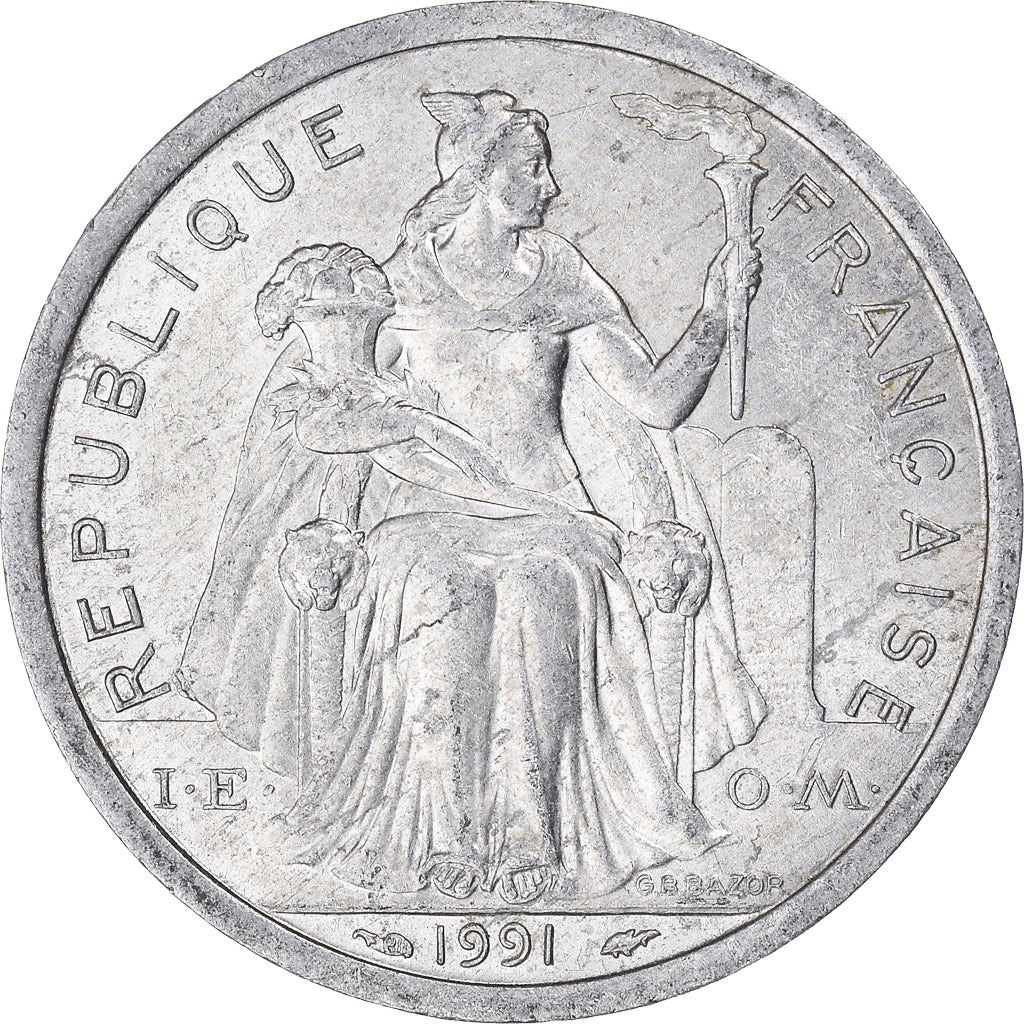 Coin, France, 2 Francs, 1991