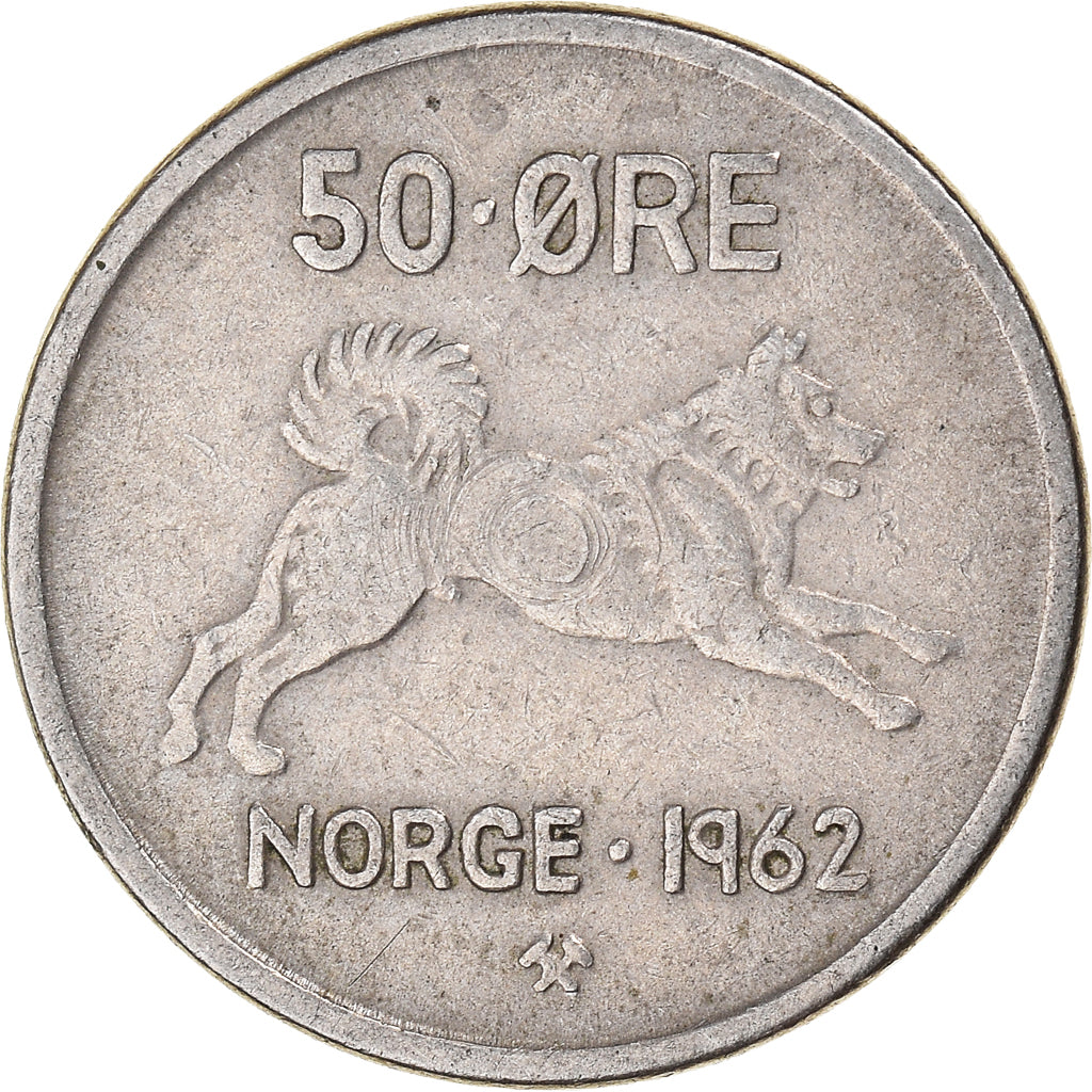 Münze, Norwegen, 50 Öre, 1962