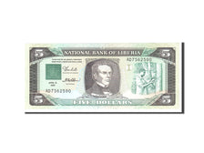 Liberia, 5 Dollars, 1989, KM:19, Undated, UNC(65-70)
