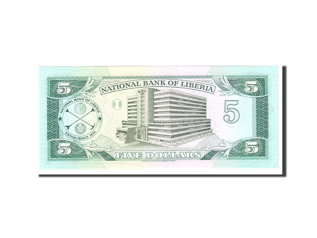 Liberia, 5 Dollars, 1989, KM:19, Undated, UNC(65-70)
