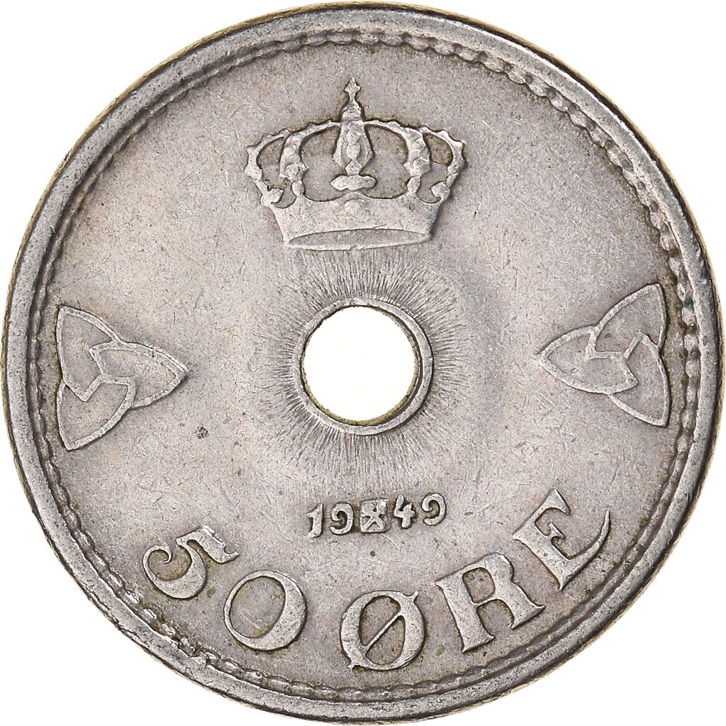 Coin, Norway, 50 Öre, 1949