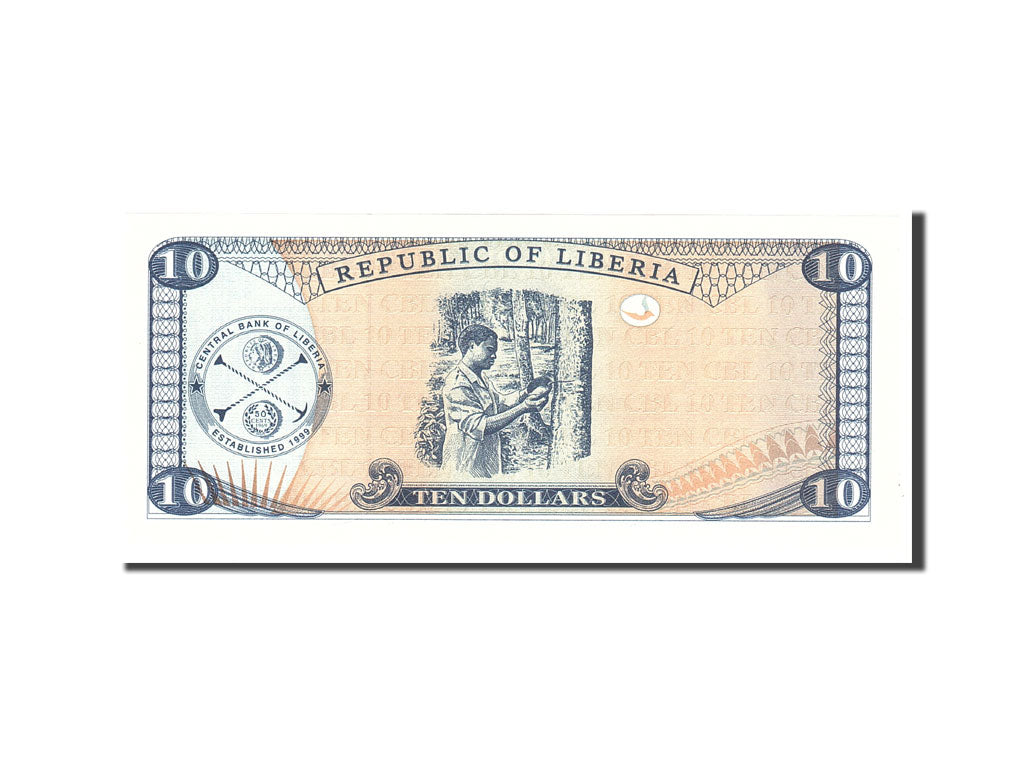 Liberia, 10 Dollars, 1999, KM:22, Undated, UNC(65-70)