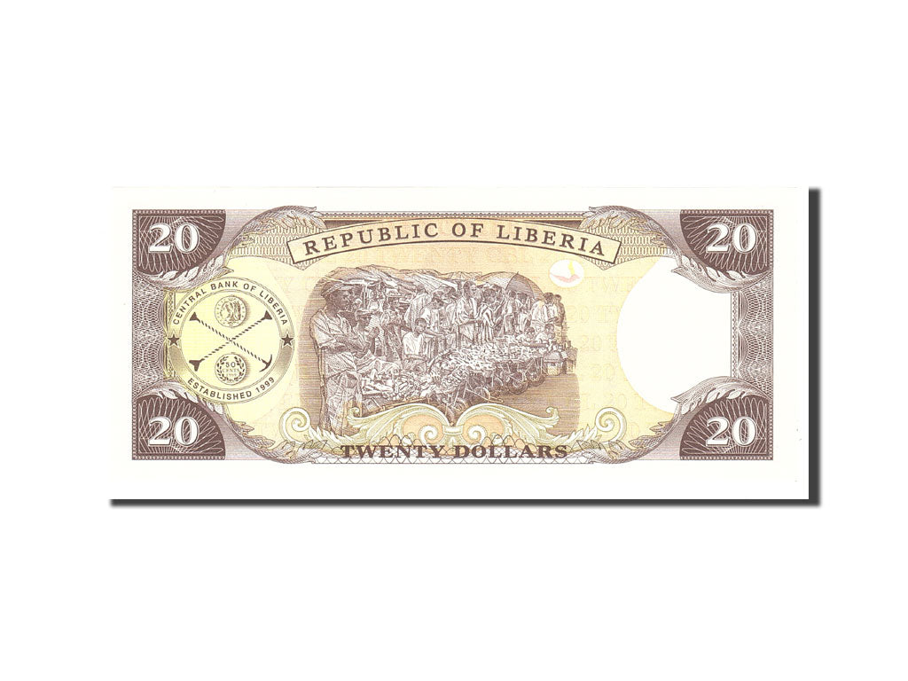 Liberia, 20 Dollars, 1999, KM:23a, Undated, UNC(65-70)