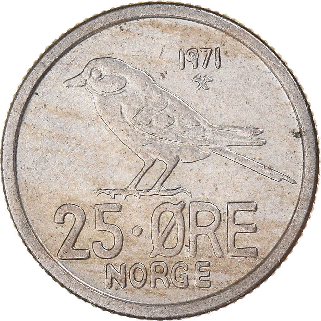 Coin, Norway, 25 Öre, 1971
