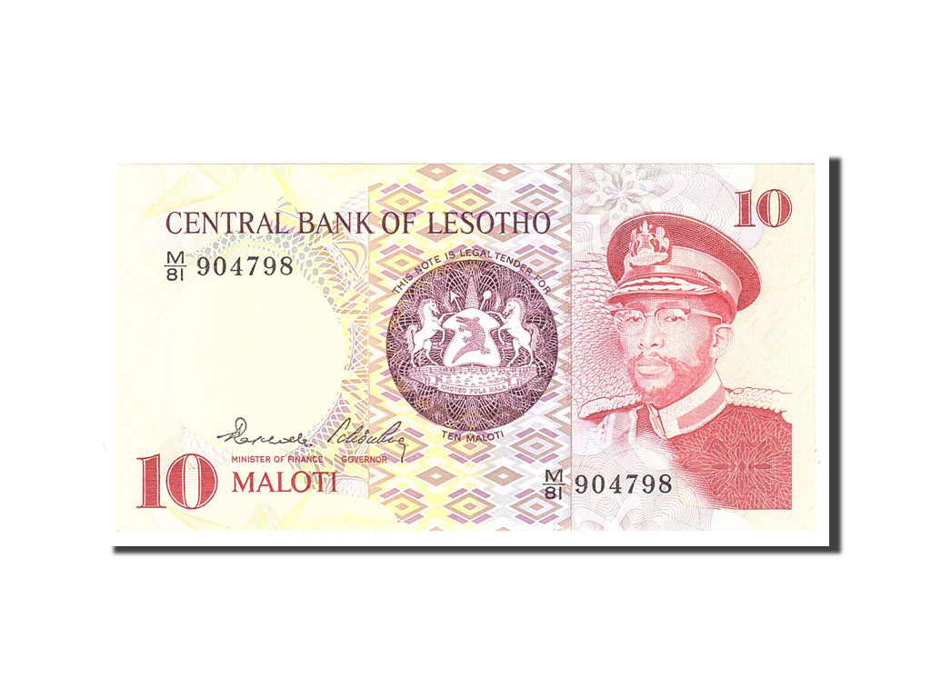 Banconote, Lesotho, 10 Maloti, 1981, KM:6b, Undated, FDS