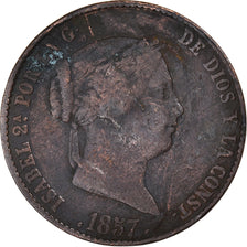 Moeda, Espanha, 25 Centimos, 1857