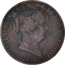 Moneta, Hiszpania, 25 Centimos, 1857