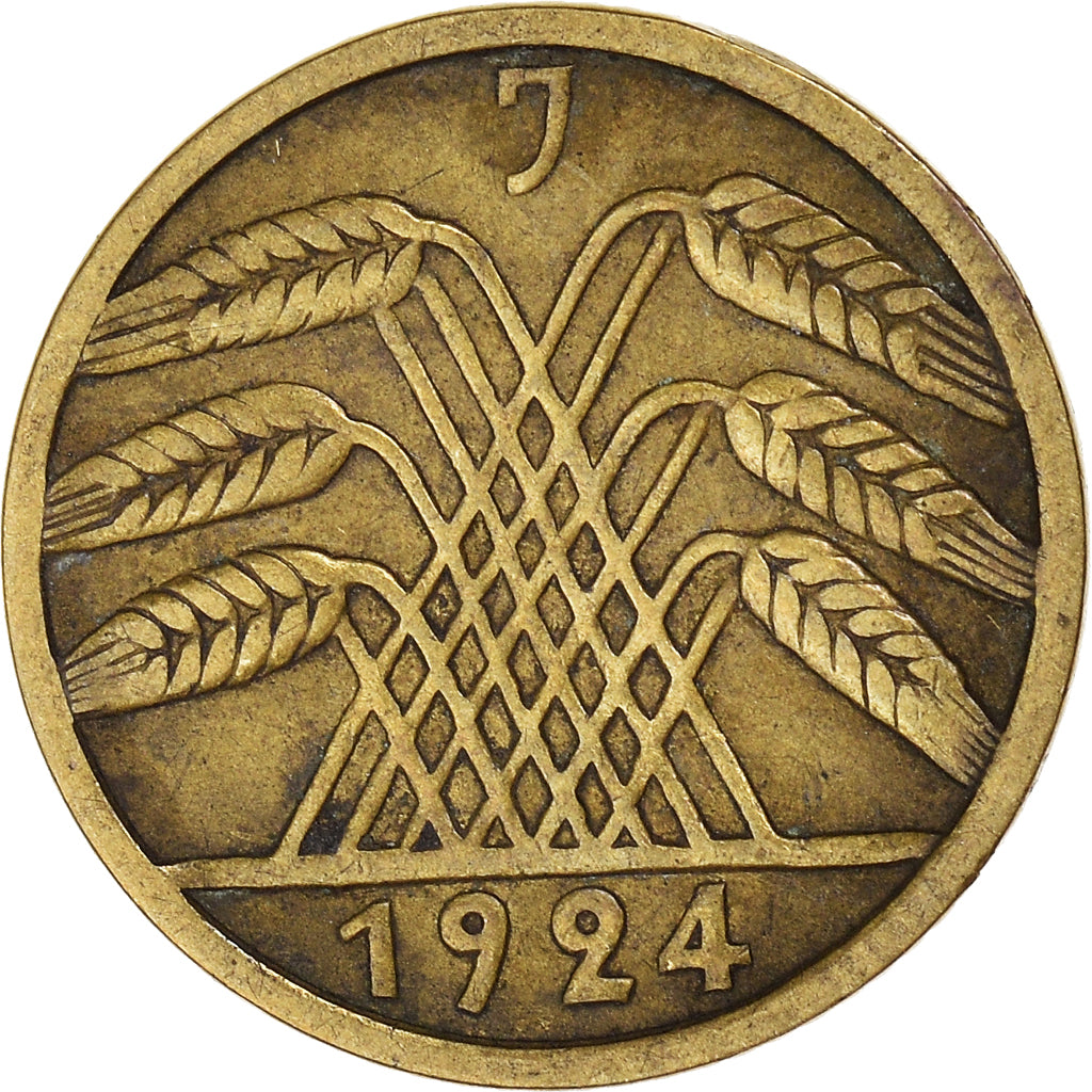Moneta, Niemcy, 5 Reichspfennig, 1924