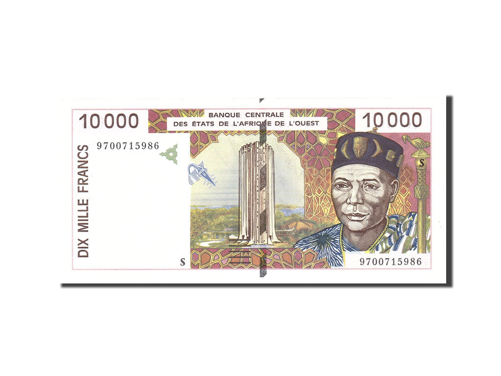 West African States, 10,000 Francs, 1997, KM:114Ae, Undated, UNC(65-70)