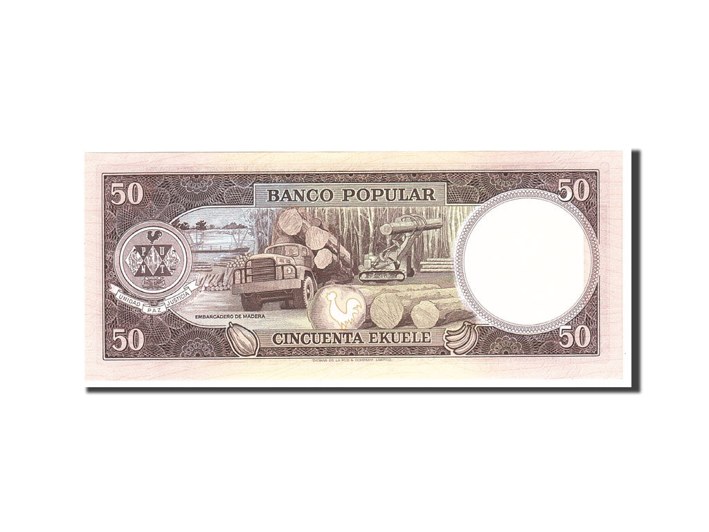 Banknote, Equatorial Guinea, 50 Ekuele, 1975, 1975-07-07, KM:10, UNC(65-70)