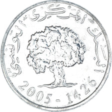 Coin, Tunisia, 5 Millim, 2005