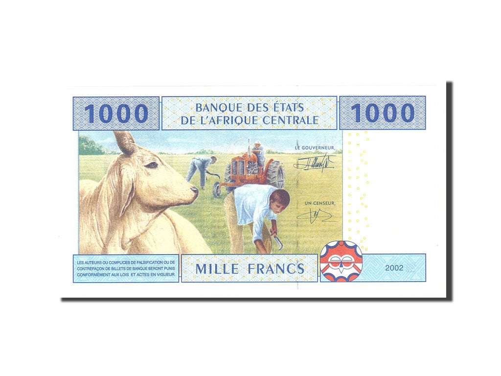 Banknote, Central African States, 1000 Francs, 2002, Undated, KM:202Eh