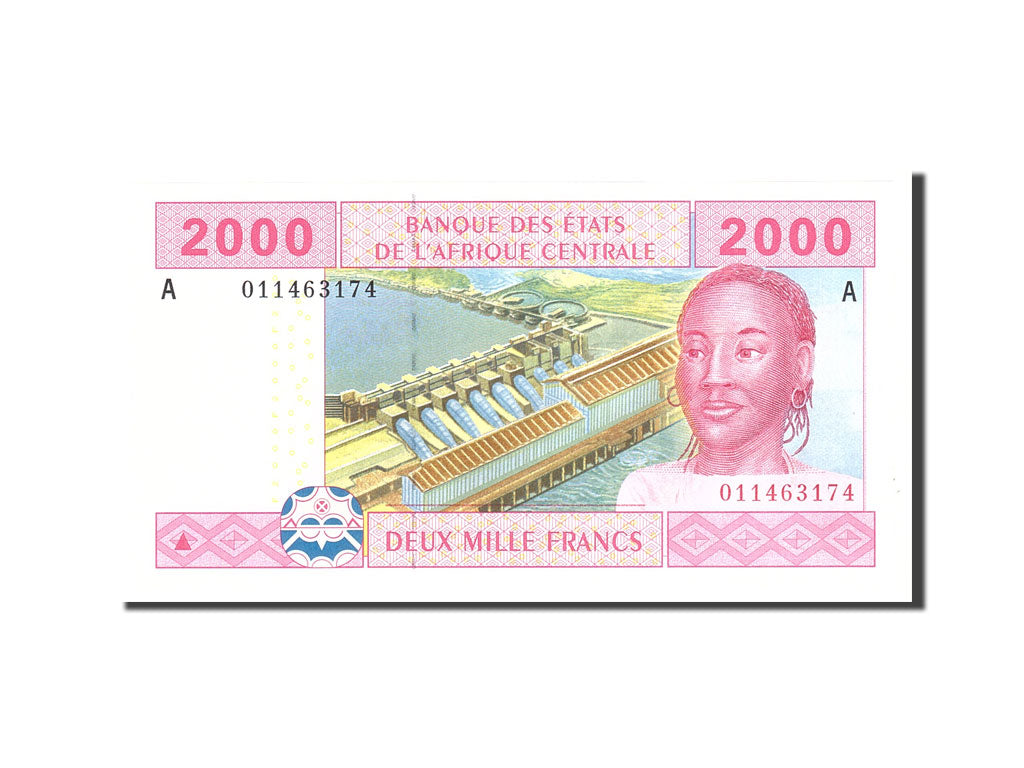 Zentralafrikanische Staaten, 2000 Francs, 2002, KM:203Eh, Undated, UNC(65-70)