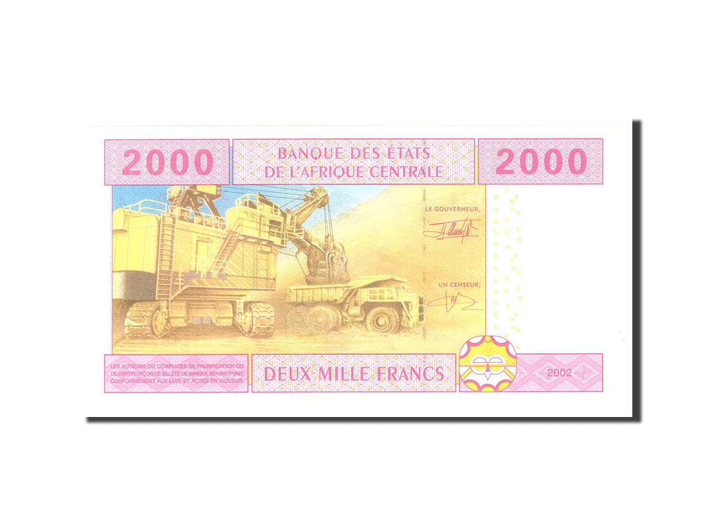 Zentralafrikanische Staaten, 2000 Francs, 2002, KM:203Eh, Undated, UNC(65-70)