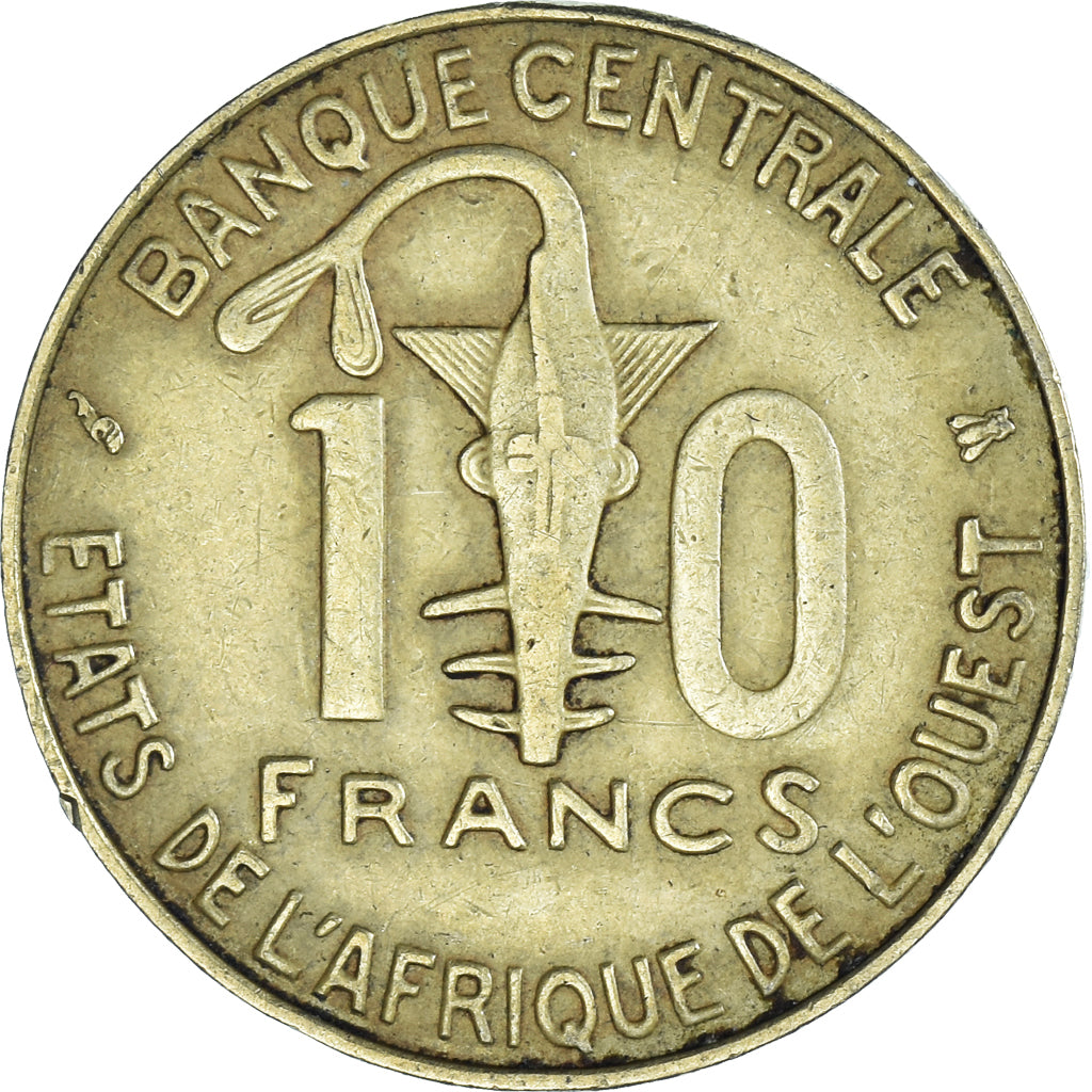 Münze, West African States, 10 Francs, 1997