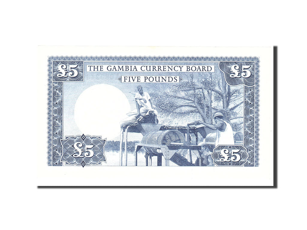 Banknote, Gambia, 5 Pounds, 1965, Undated, KM:3a, UNC(65-70)